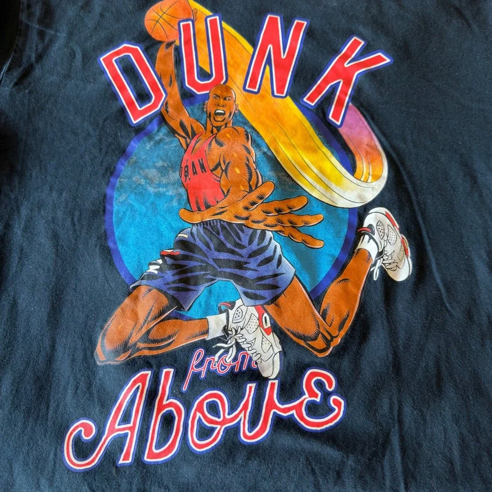 Jordan Dunk From Above Graphic T-Shirt Mens Large Black Jumpman Short Sleeve